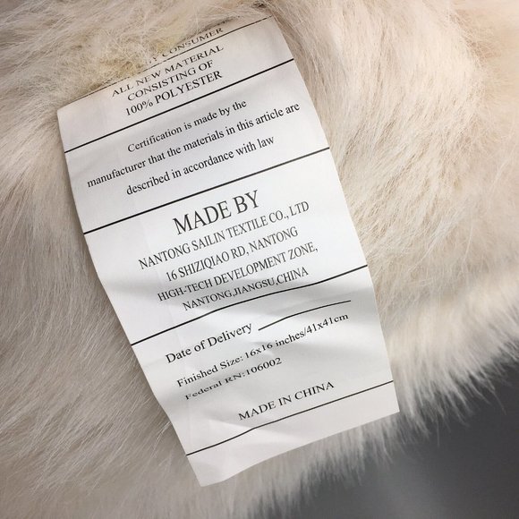 2 Tahari Faux Fur Accent Pillow Set White Sand 16" Round Holiday Christmas Decor - Picture 6 of 7